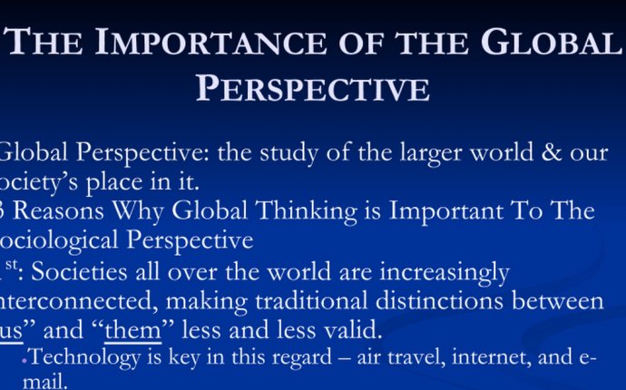 The Importance of the Global Perspective - Google Slides